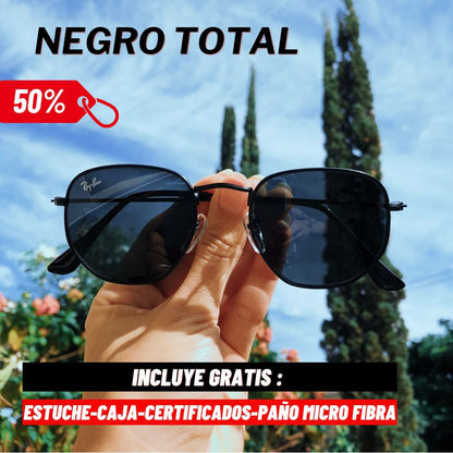 Gafas de sol lente hexagonal